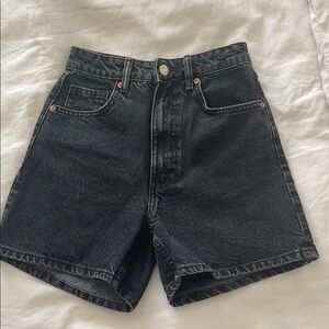 4” Seam Black Denim Women's Shorts